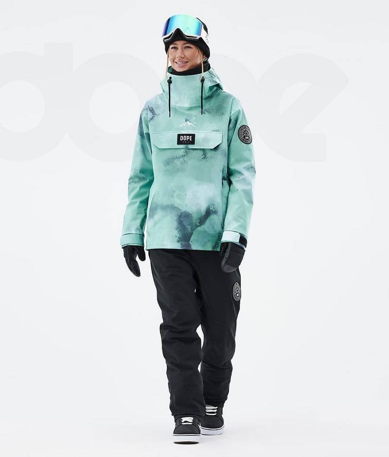 Green Women's Dope Blizzard W Snowboard Jackets | India_D1283