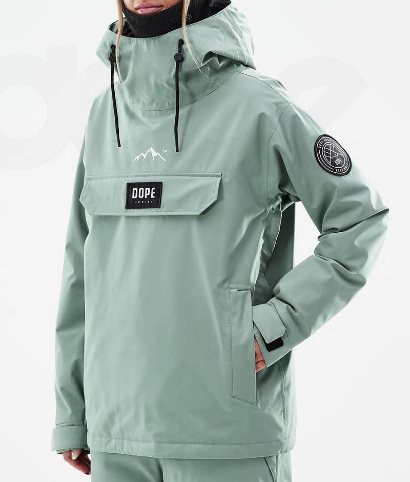 Green Women's Dope Blizzard W Snowboard Jackets | India_D2492