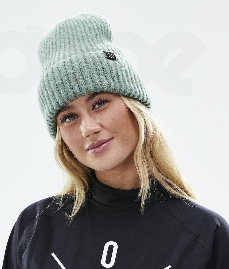 Green Women's Dope Chunky Beanies | India_D2535