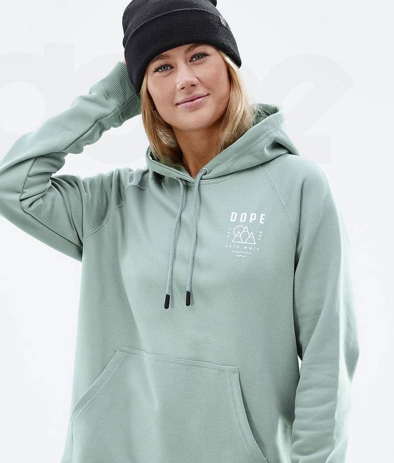 Green Women's Dope Common W Hoodies | India_D1150