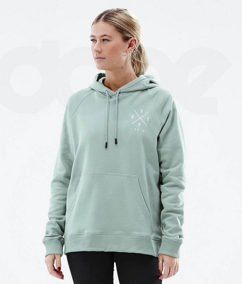 Green Women's Dope Common W Hoodies | India_D1376