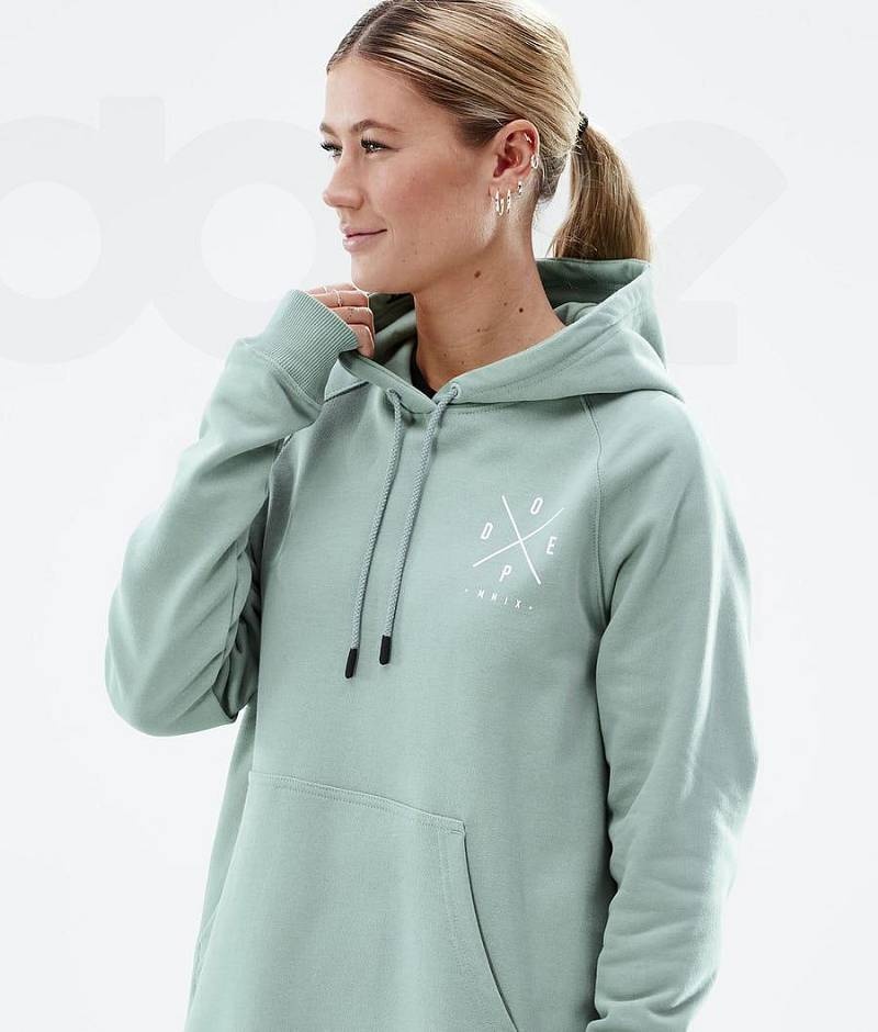 Green Women's Dope Common W Hoodies | India_D1376