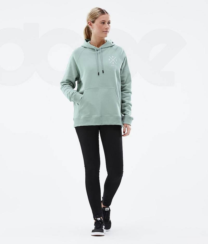 Green Women's Dope Common W Hoodies | India_D1376