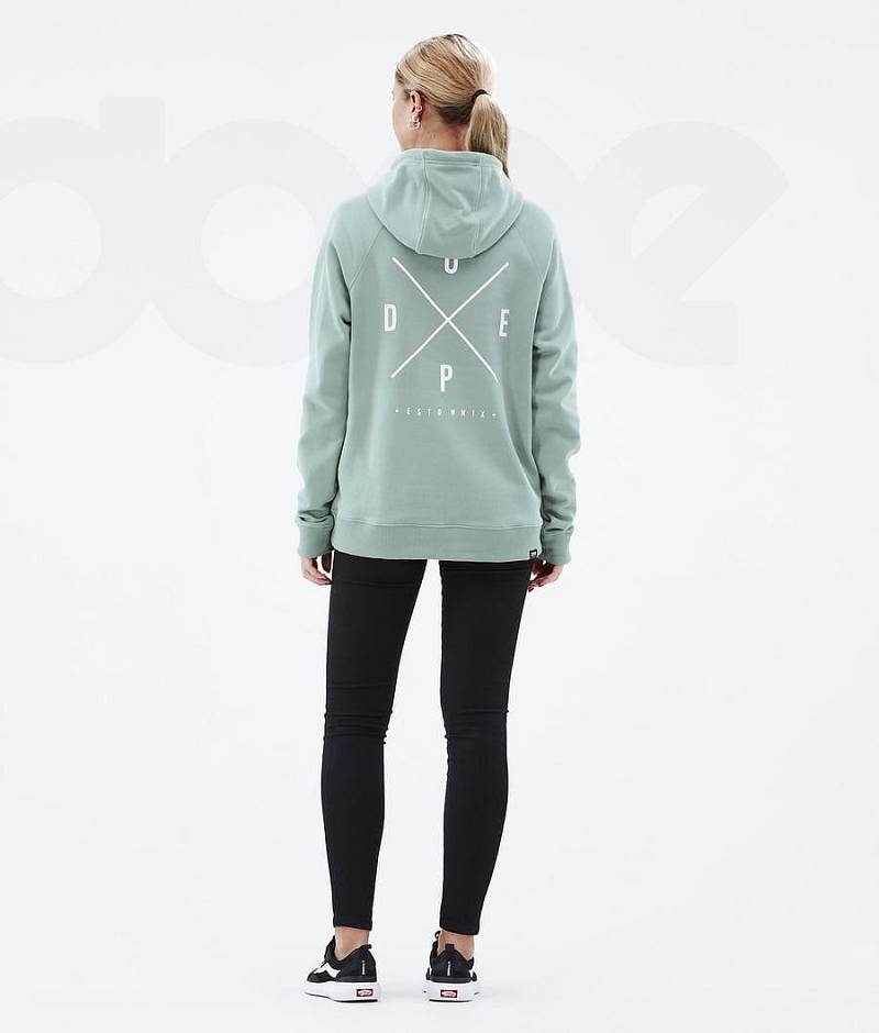 Green Women's Dope Common W Hoodies | India_D1376