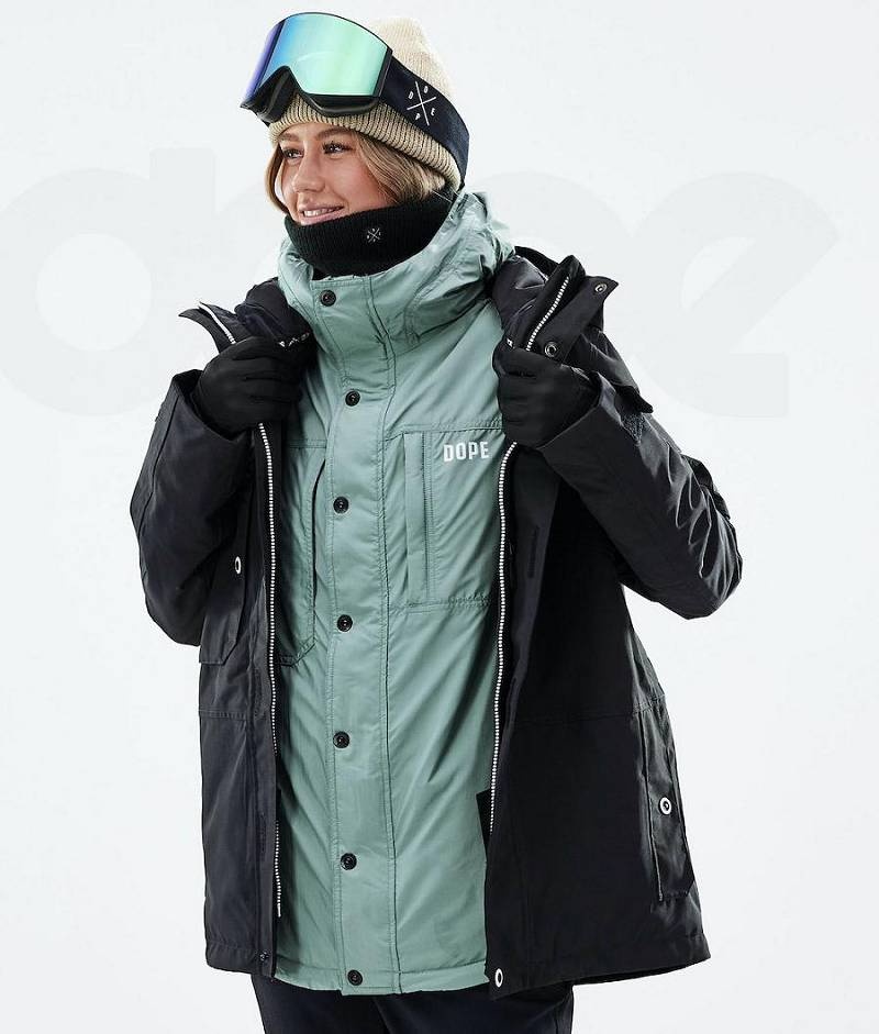 Green Women's Dope Insulated W Ski Jackets | India_D2173