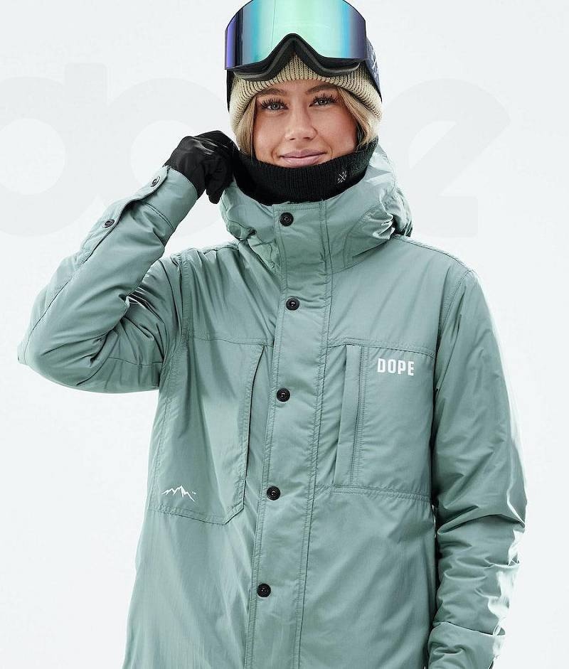 Green Women's Dope Insulated W Ski Jackets | India_D2173