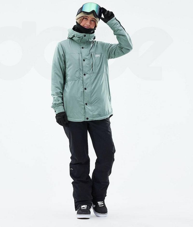 Green Women's Dope Insulated W Snowboard Jackets | India_D1612