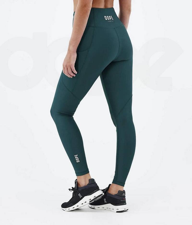 Green Women's Dope Lofty Tech Leggings | India_D1110