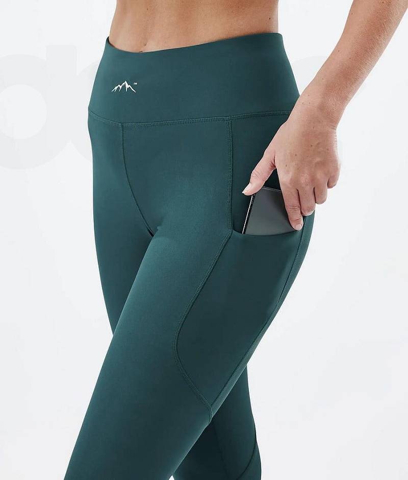 Green Women's Dope Lofty Tech Leggings | India_D1110