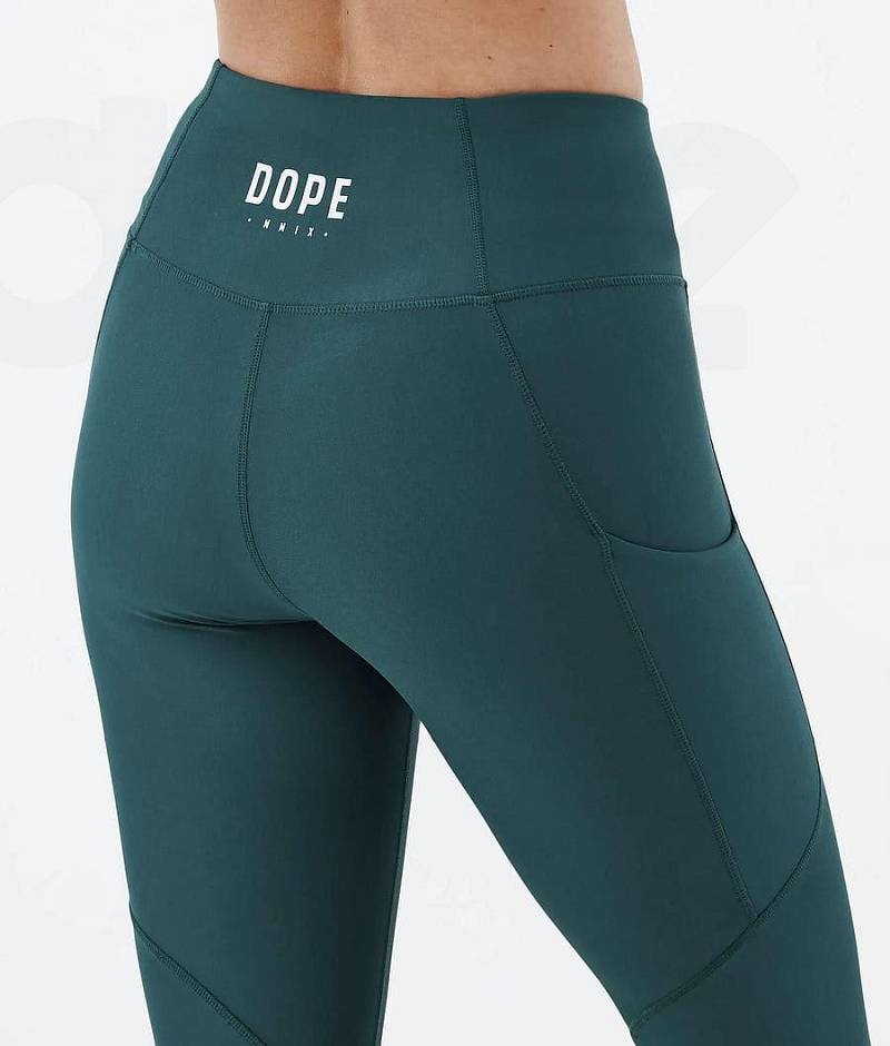 Green Women's Dope Lofty Tech Leggings | India_D1110