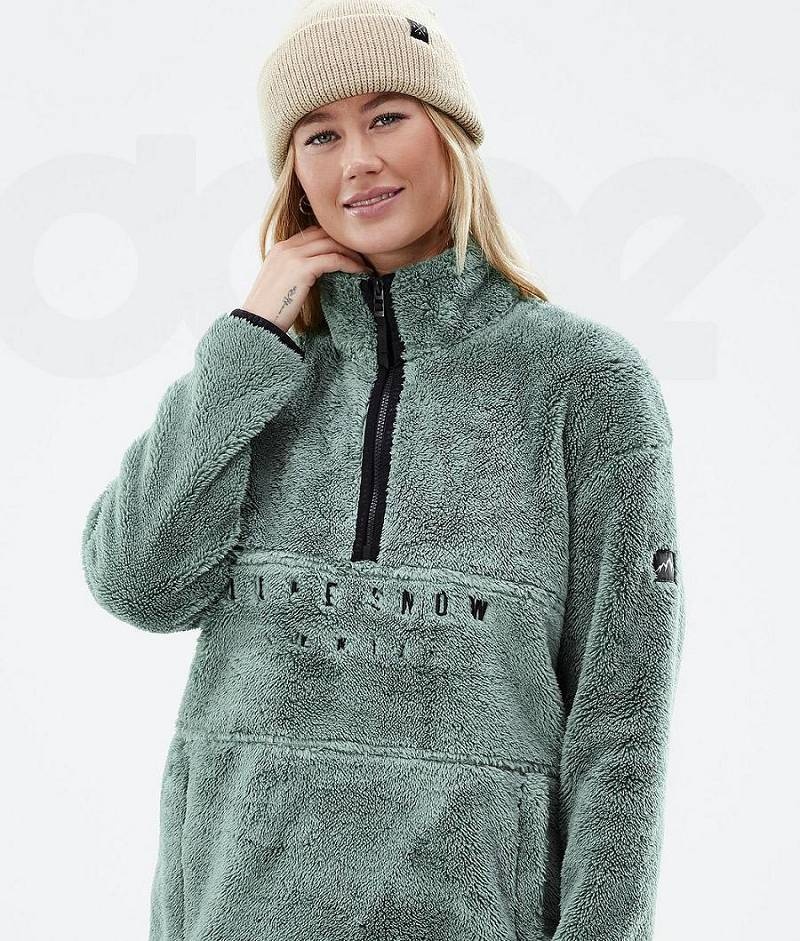 Green Women's Dope Pile W Fleece | India_D2216