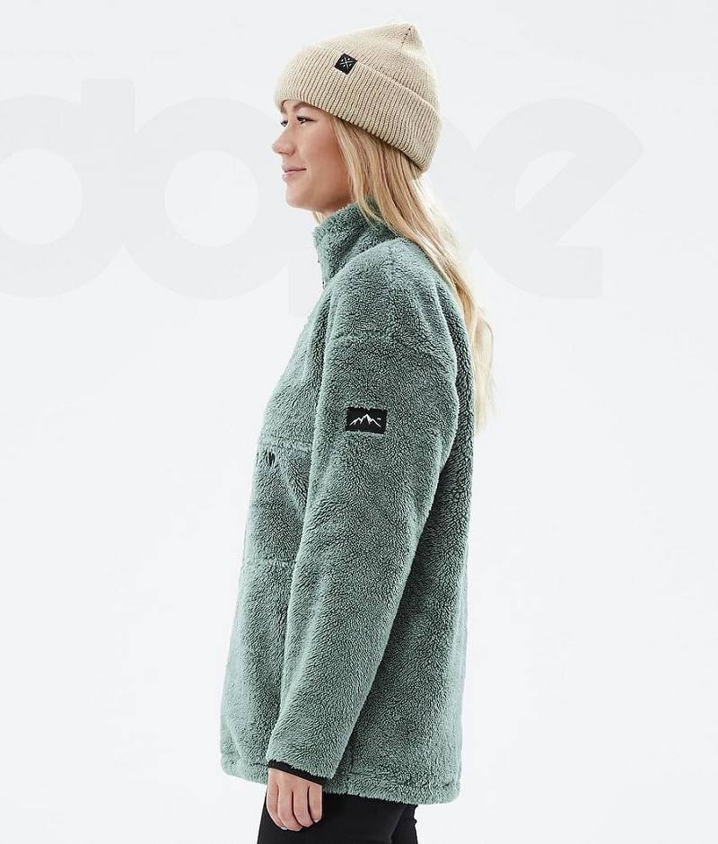 Green Women's Dope Pile W Fleece | India_D2216