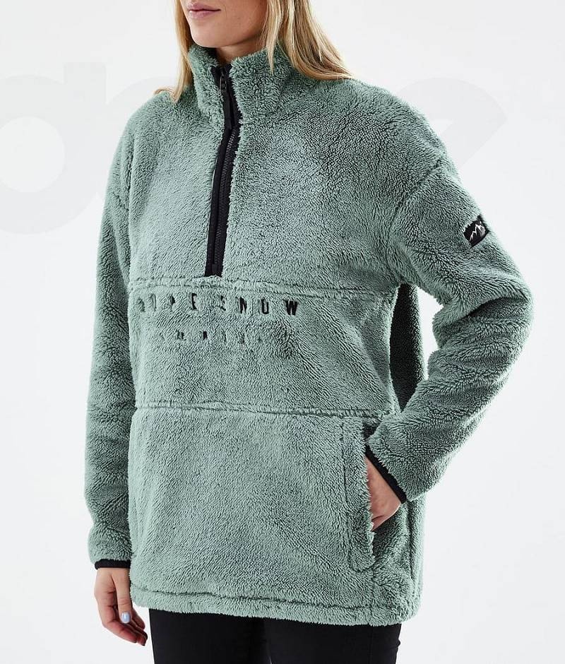 Green Women's Dope Pile W Fleece | India_D2216