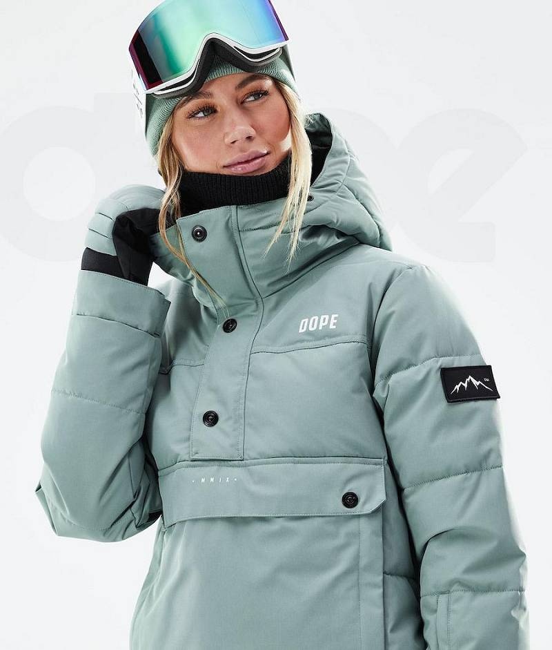 Green Women's Dope Puffer W 2021 Ski Jackets | India_D2157