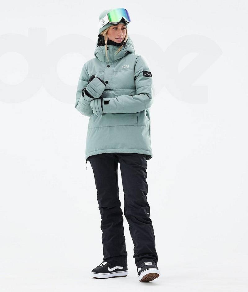 Green Women's Dope Puffer W 2021 Snowboard Jackets | India_D1673