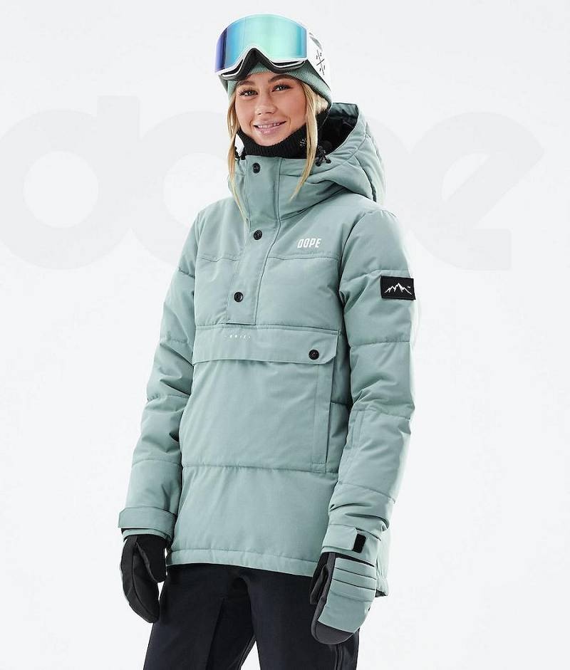 Green Women\'s Dope Puffer W 2021 Snowboard Jackets | India_D1673