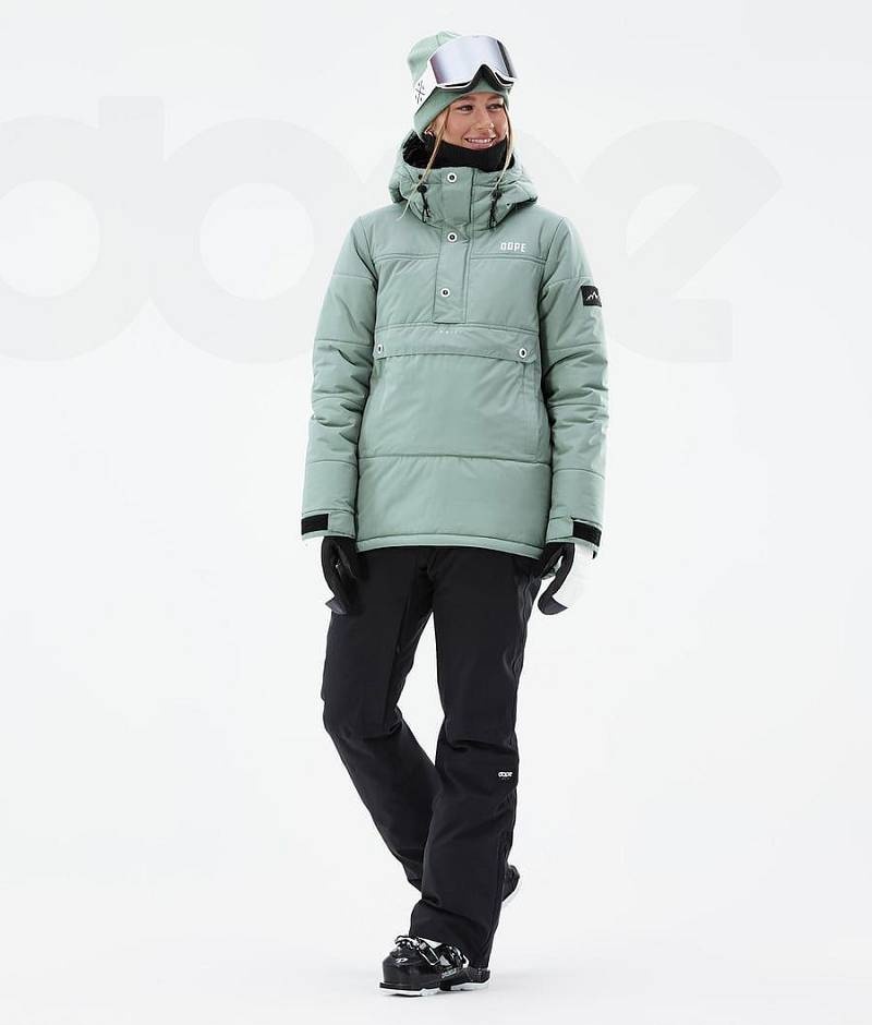 Green Women's Dope Puffer W Ski Jackets | India_D2378