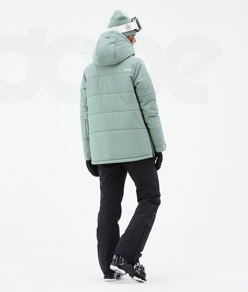 Green Women's Dope Puffer W Ski Jackets | India_D2378