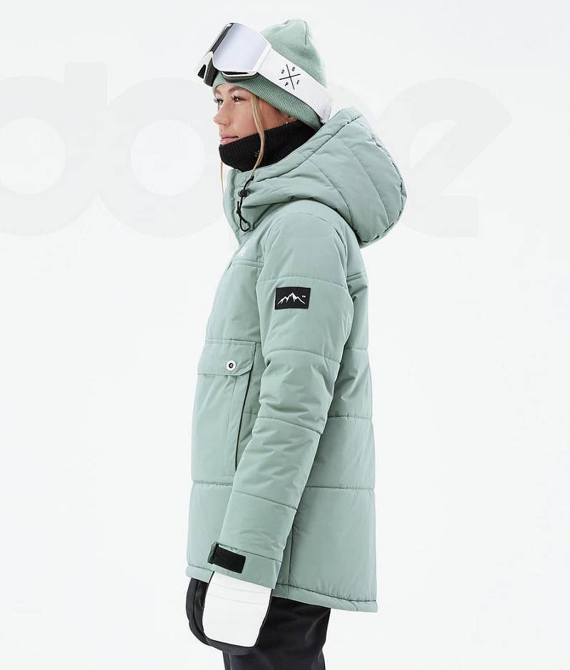 Green Women's Dope Puffer W Ski Jackets | India_D2378