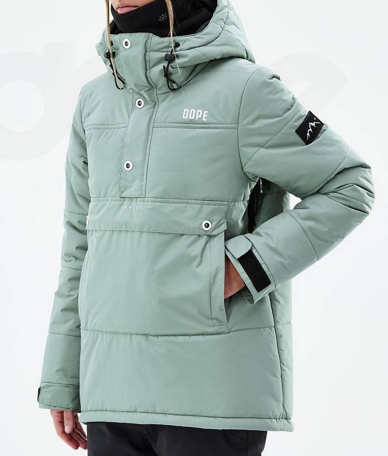 Green Women's Dope Puffer W Ski Jackets | India_D2378