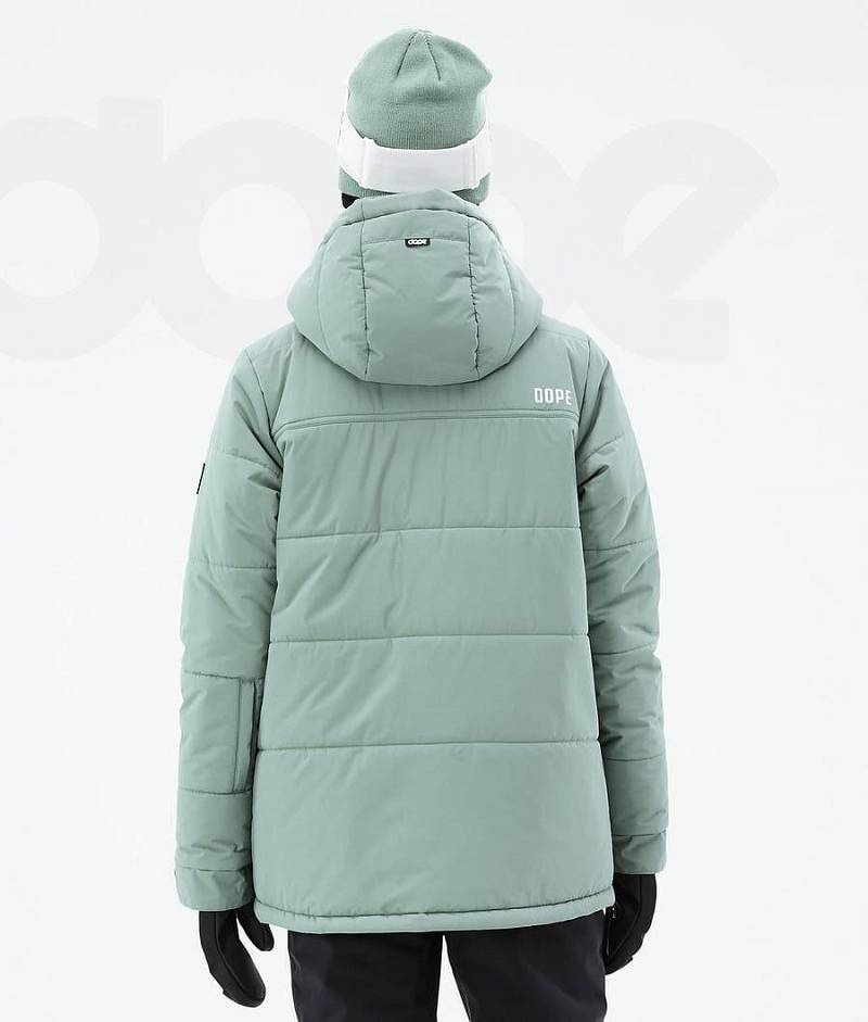 Green Women's Dope Puffer W Ski Jackets | India_D2378