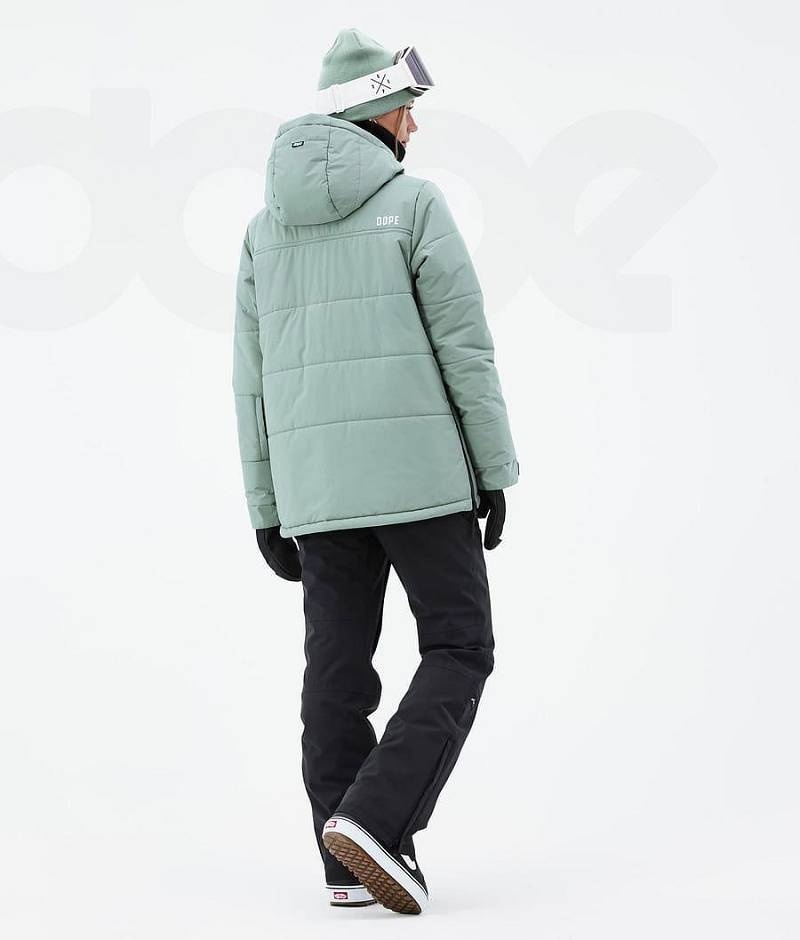 Green Women's Dope Puffer W Snowboard Jackets | India_D2126