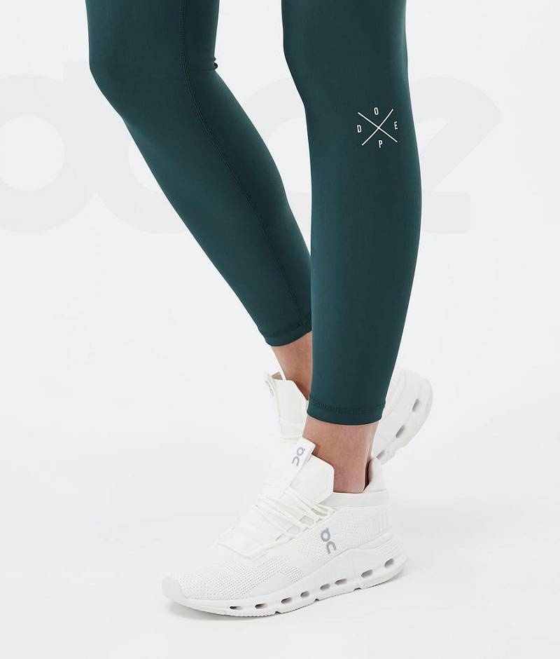 Green Women's Dope Razor Leggings | India_D2275