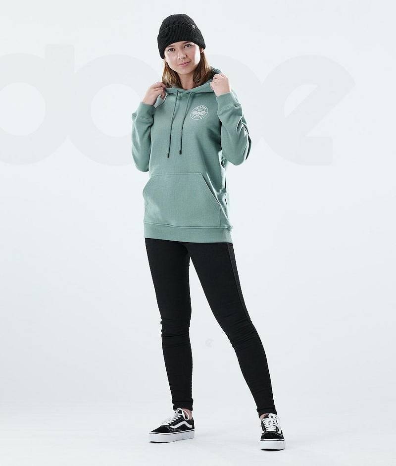 Green Women's Dope Regular Hoodies | India_D1262