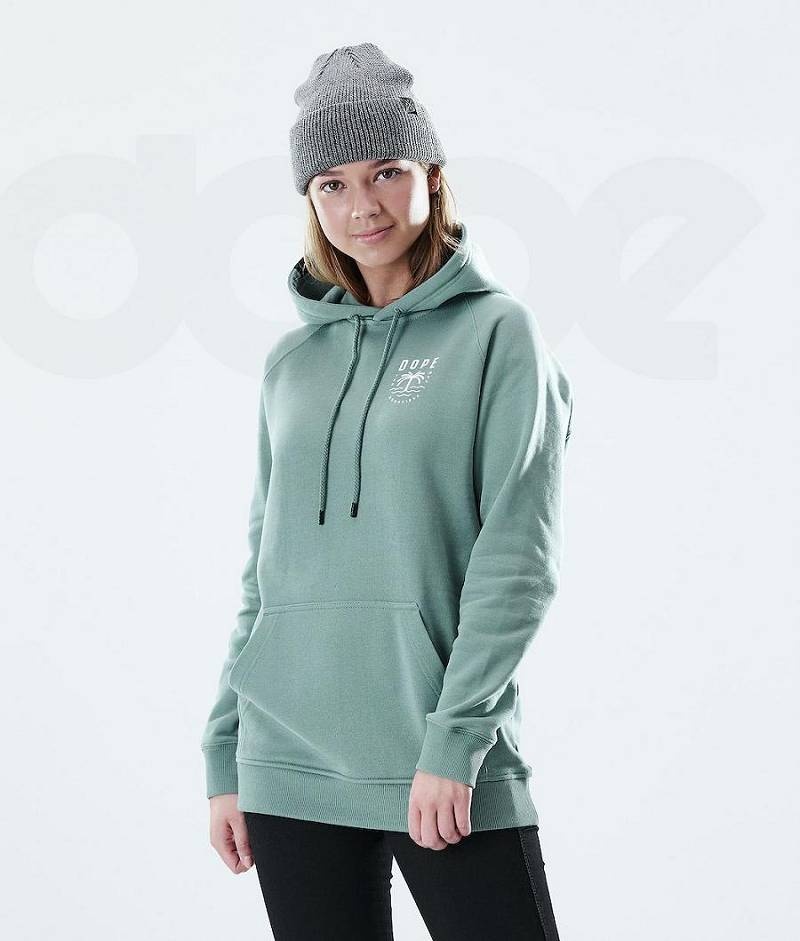 Green Women's Dope Regular Hoodies | India_D2484