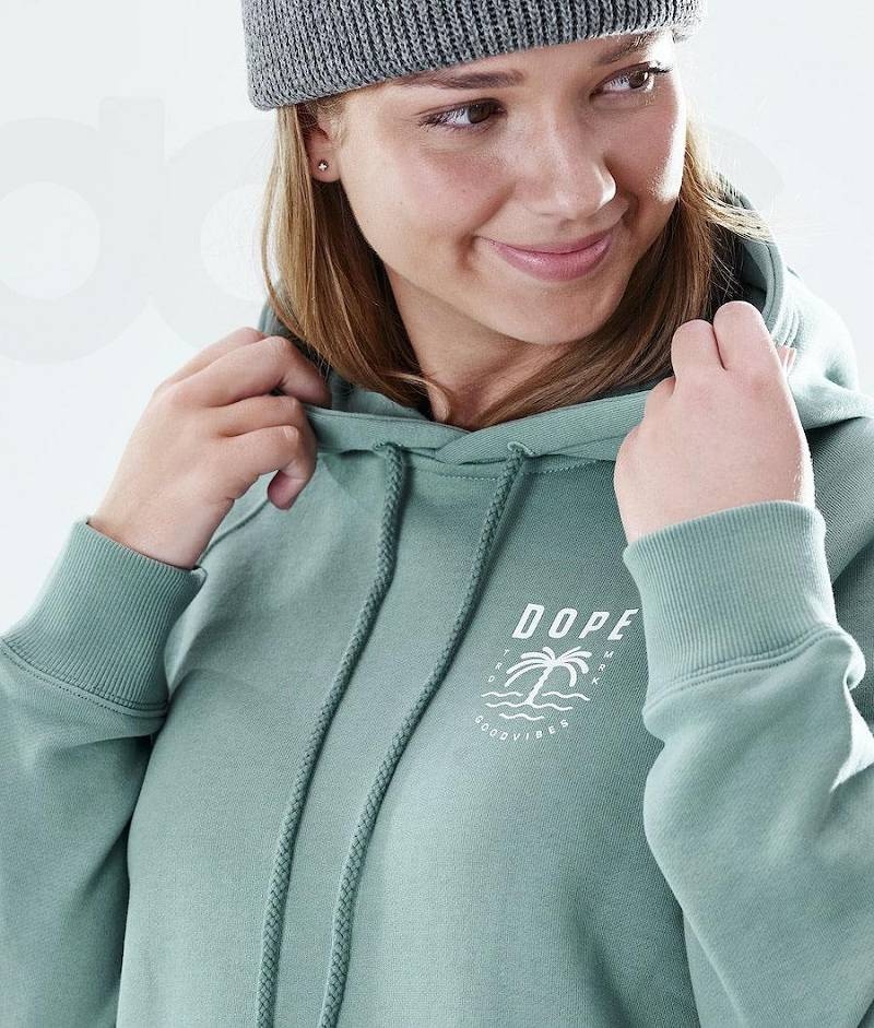 Green Women's Dope Regular Hoodies | India_D2484