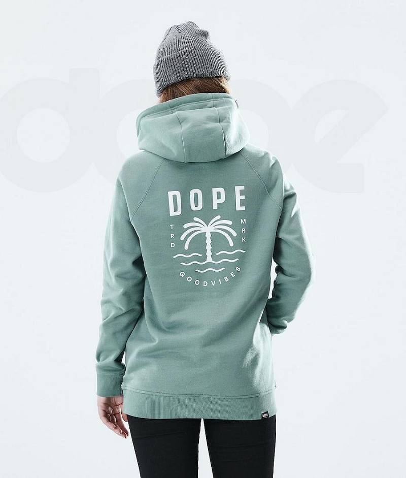 Green Women\'s Dope Regular Hoodies | India_D2484