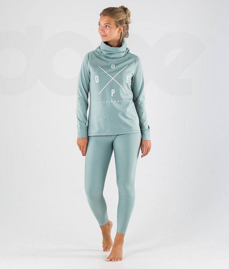 Green Women's Dope Snuggle W Base Layer Pants | India_D1486