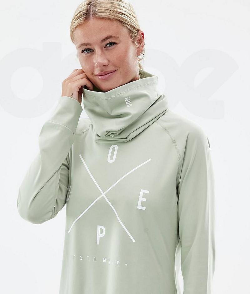 Green Women's Dope Snuggle W Base Layer Tops | India_D2412