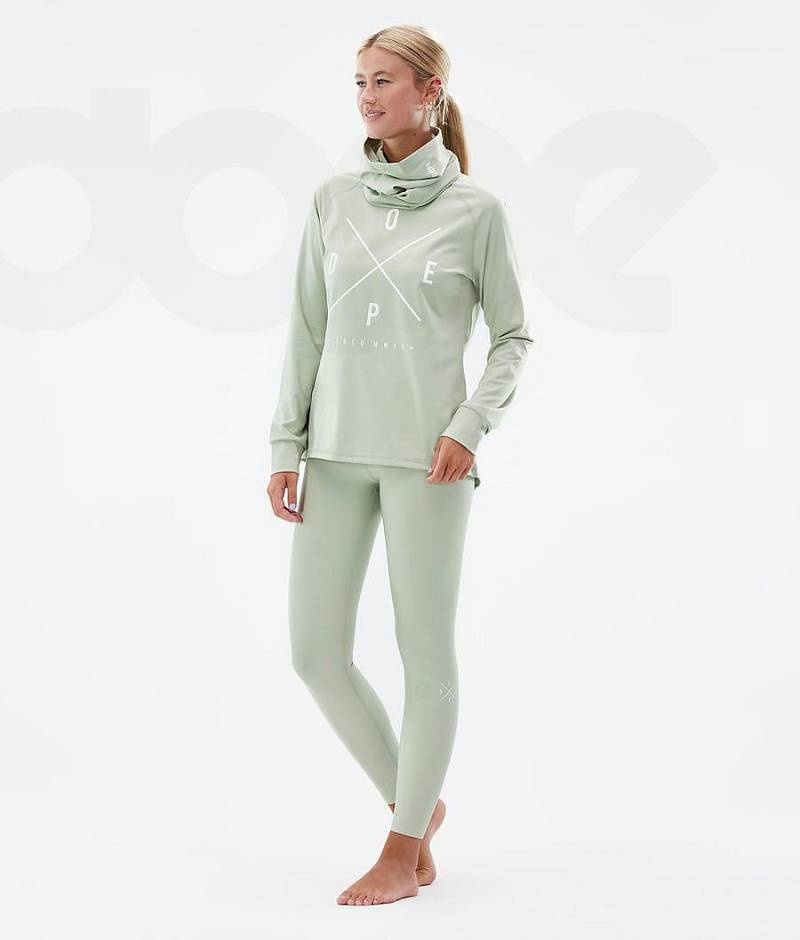 Green Women's Dope Snuggle W Base Layer Tops | India_D2412