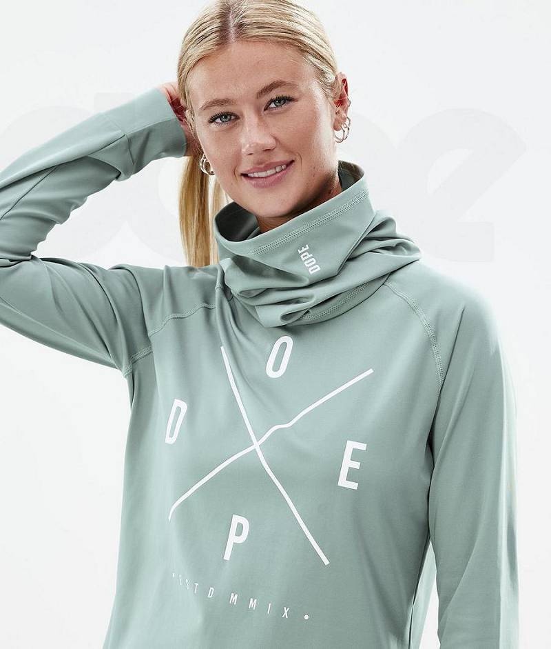 Green Women's Dope Snuggle W Base Layer Tops | India_D2324