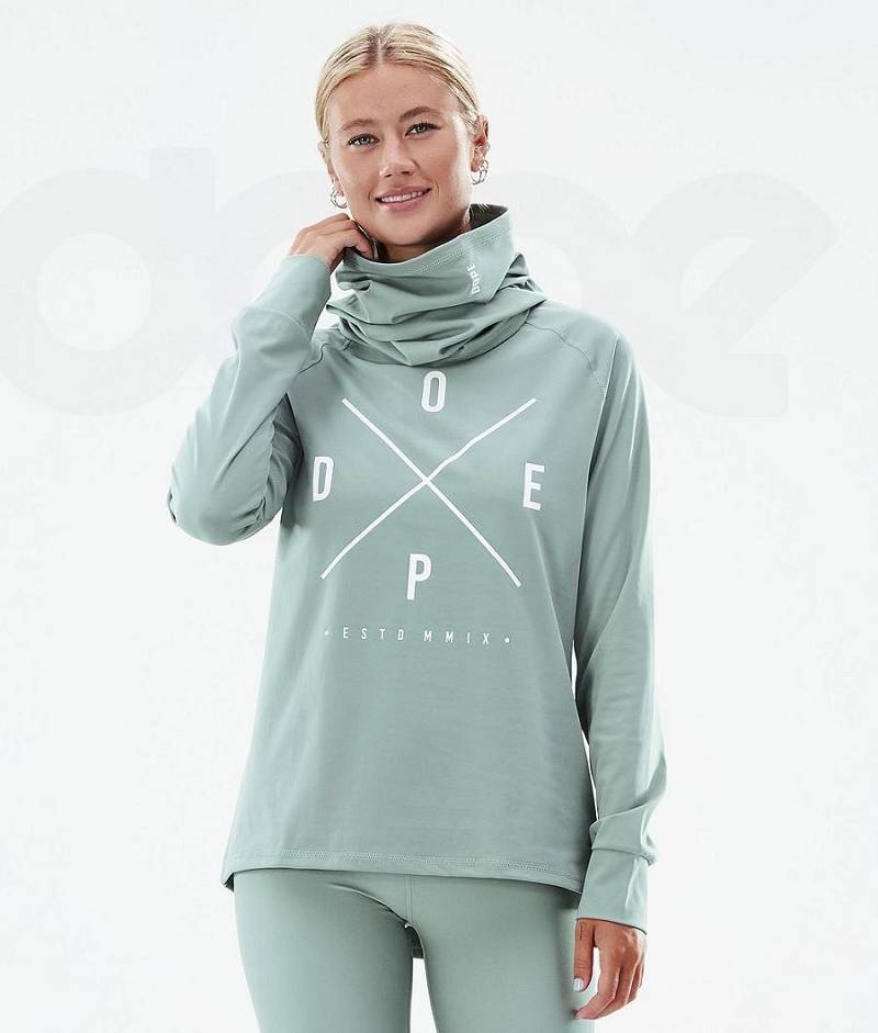 Green Women\'s Dope Snuggle W Base Layer Tops | India_D2324