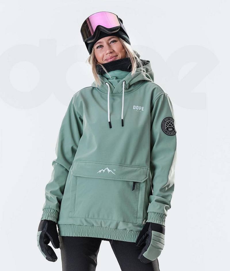 Green Women\'s Dope Wylie W 10k Ski Jackets | India_D2326