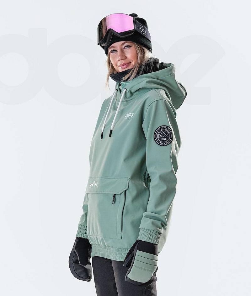 Green Women's Dope Wylie W 10k Snowboard Jackets | India_D1142