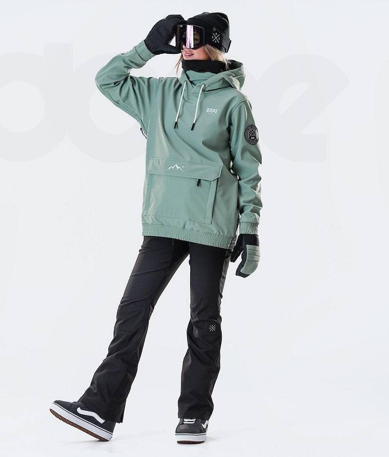 Green Women's Dope Wylie W 10k Snowboard Jackets | India_D1142