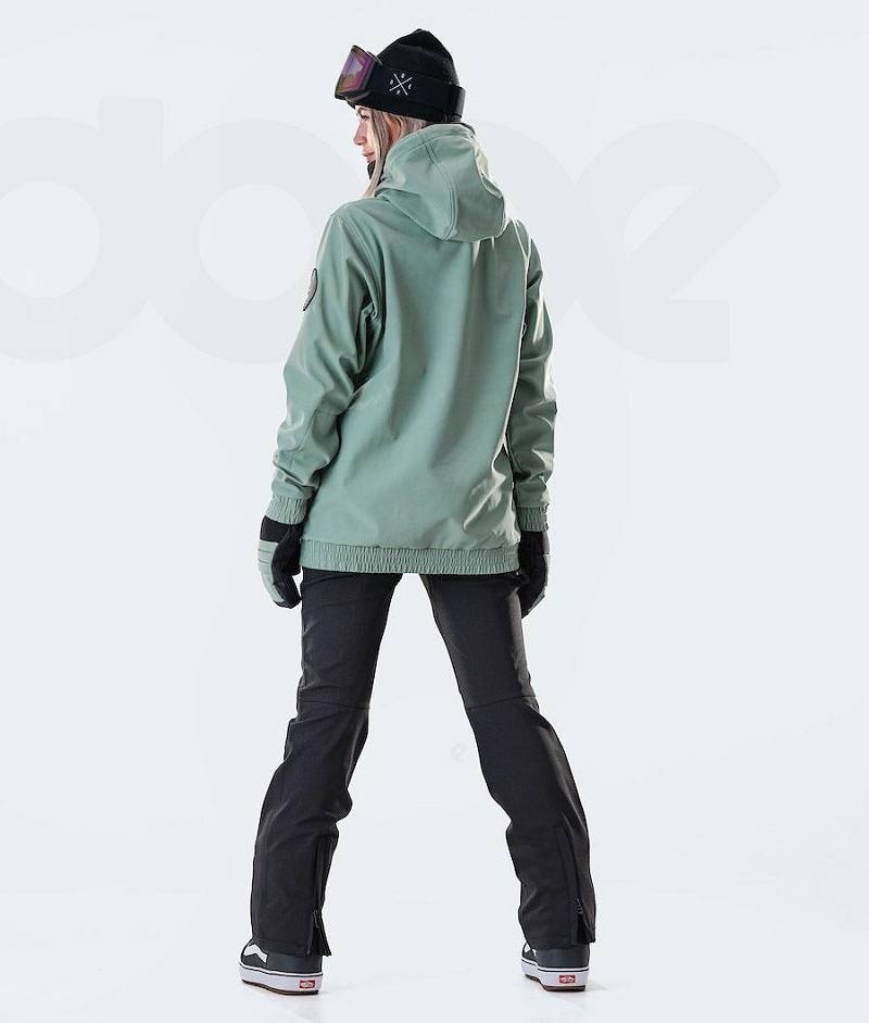 Green Women's Dope Wylie W 10k Snowboard Jackets | India_D1142