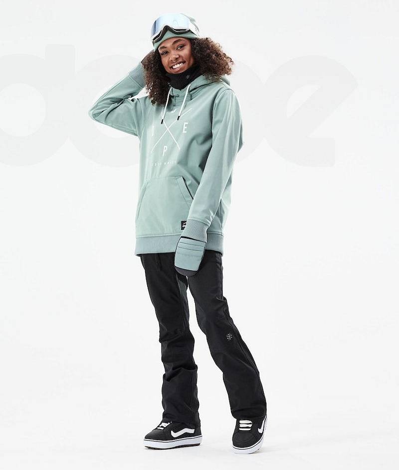 Green Women's Dope Yeti W 10k Snowboard Jackets | India_D2368