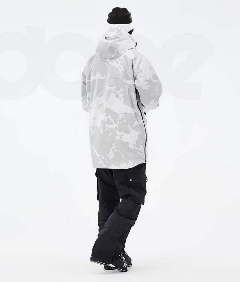 Grey Camo Men's Dope Akin Ski Jackets | India_D1768