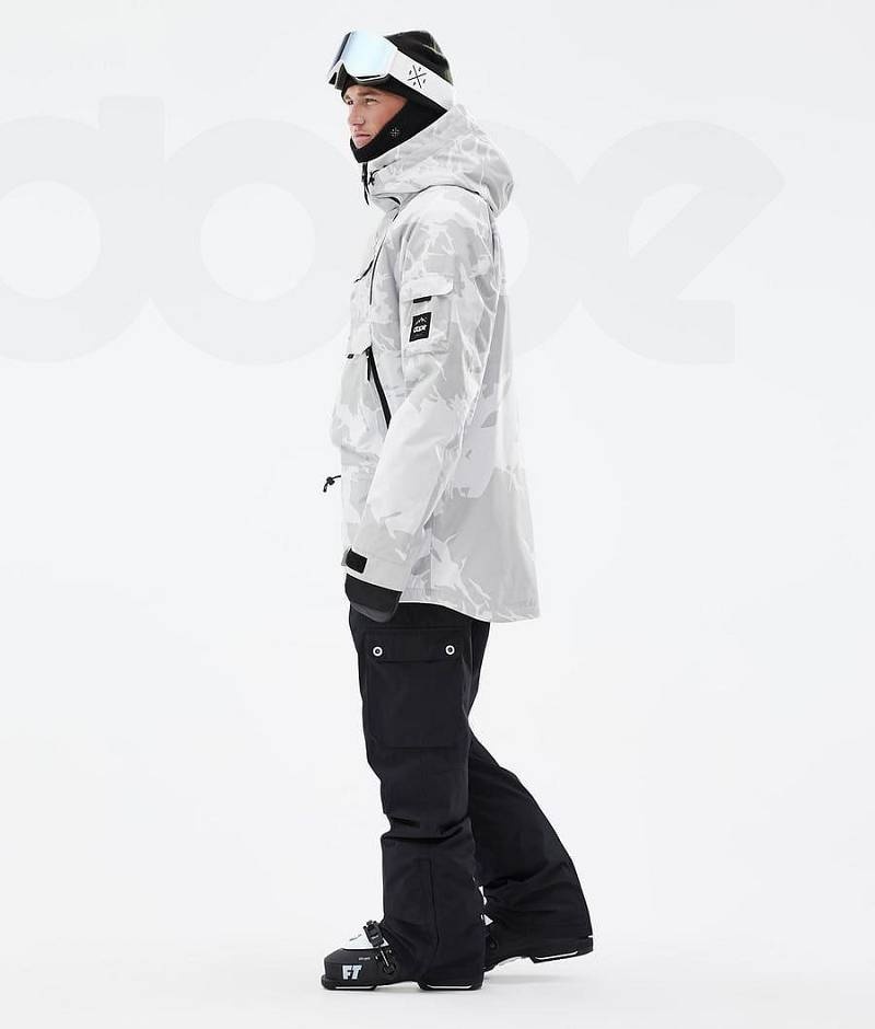 Grey Camo Men's Dope Akin Ski Jackets | India_D1768