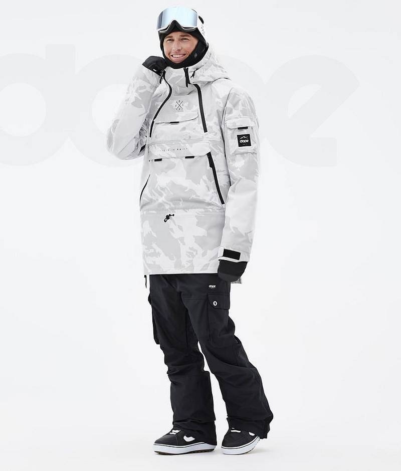 Grey Camo Men's Dope Akin Snowboard Jackets | India_D1950