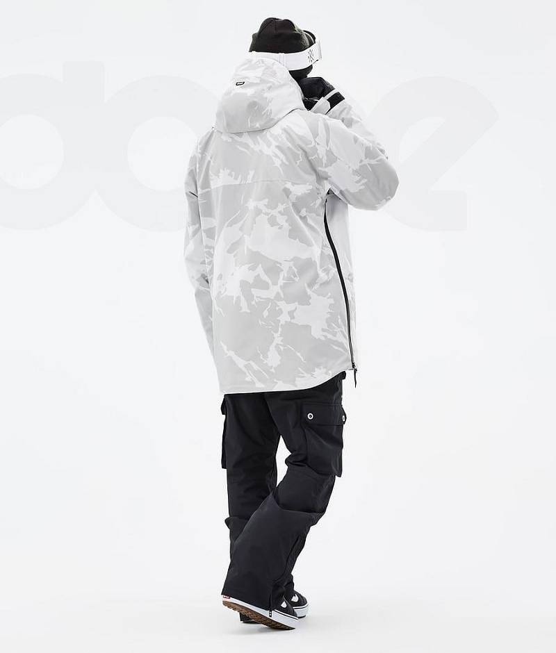 Grey Camo Men's Dope Akin Snowboard Jackets | India_D1950