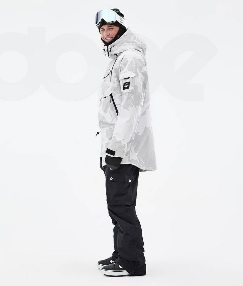 Grey Camo Men's Dope Akin Snowboard Jackets | India_D1950