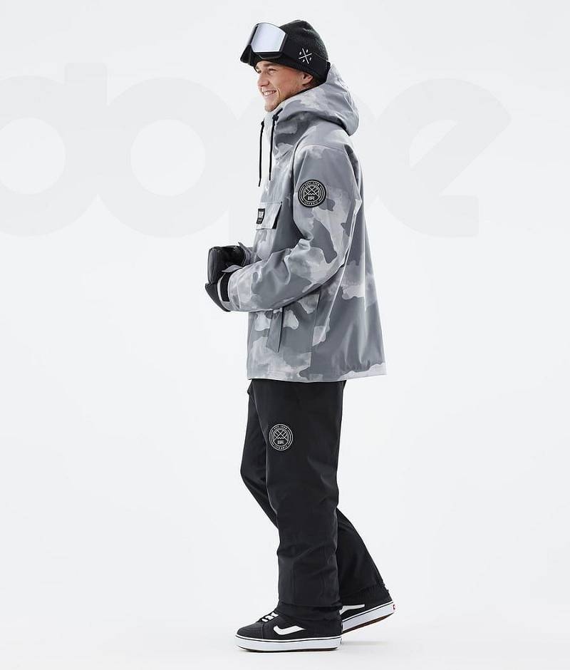 Grey Camo Men's Dope Blizzard Snowboard Jackets | India_D1064