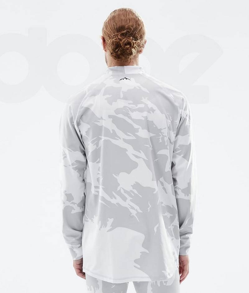 Grey Camo Men's Dope Snuggle Base Layer Tops | India_D2281