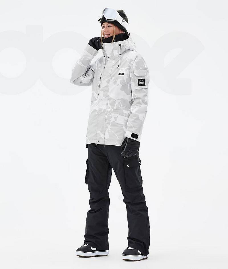 Grey Camo Women's Dope Adept W Snowboard Jackets | India_D1347