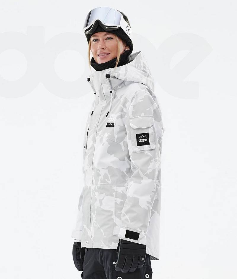 Grey Camo Women's Dope Adept W Snowboard Jackets | India_D1347